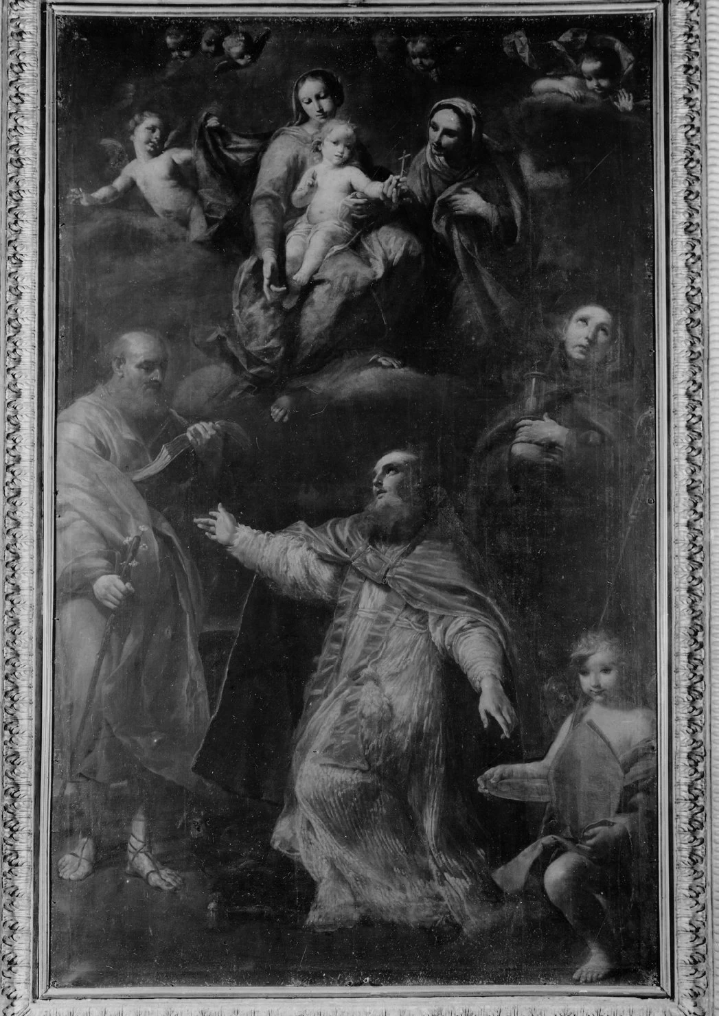 Madonna con Bambino adorata da Sant'Anna, San Giustino, San Liborio e San Pasquale - Bologna